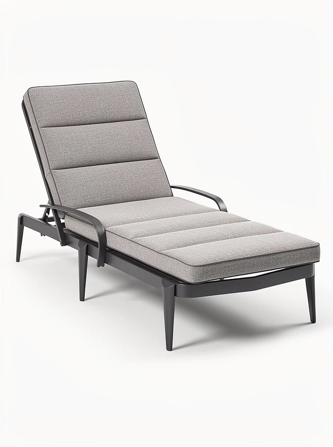 **Technische titel in het Nederlands: Elegante Ligstoel met Verstelbare Rugleuning en Stevige Aluminium Basis**