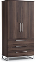 **Technische titel in het Nederlands: Moderne houten kast met dubbele deuren en lades**