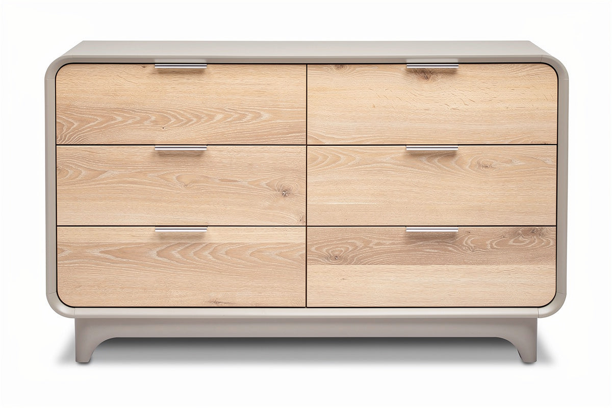 **Moderne ladekast met zes lades van hout**